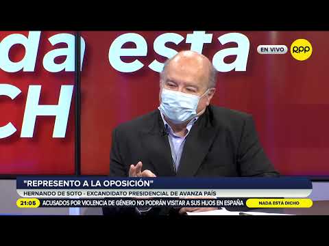 Hernando de Soto: “mi estrategia es concertar con los comité antisubersivos del país”