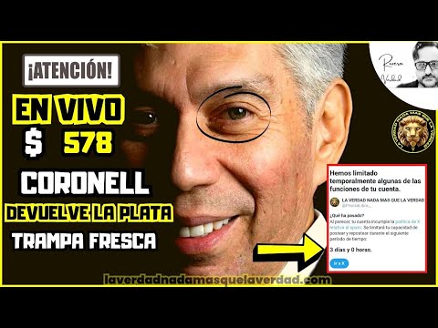 EN VIVO  DANIEL CORONELL DEVUELVA LA PLATA   -