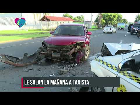 Conductor ebrio choca a taxista que comenzaba turno en Managua - Nicaragua