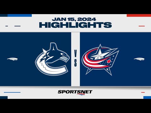 NHL Highlights | Blue Jackets vs. Canucks - January 15, 2024