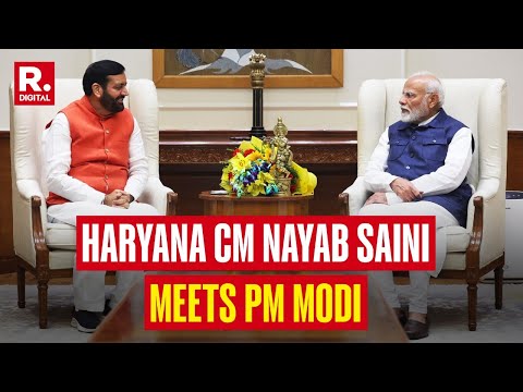 Nayab Singh Saini Meets PM Modi After BJP's Historic Hat-Trick In Haryana