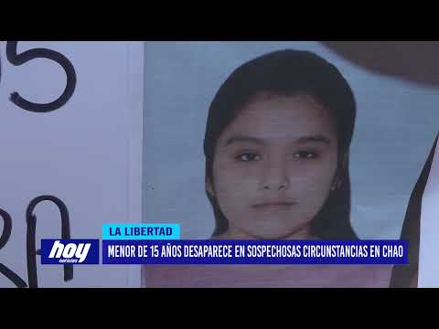 Menor de 15 años desaparece en sospechosas circunstancias en chao