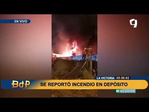 La Victoria: se reporta incendio en taller automotriz cercano al Metro de Lima