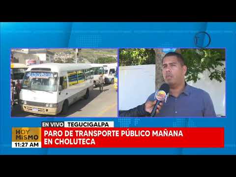 Paro de transporte público para el día de mañana en Choluteca