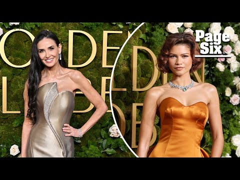 An exclusive look at the Golden Globes 2025 red carpet: Zendaya, Demi Moore, & more celebrity looks