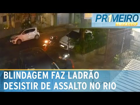 Carro blindado salva mulher de tentativa de assalto no Rio; assista | Primeiro Impacto (29/03/24)