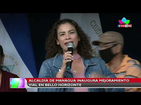 Alcaldía de Managua inauguró mejoramiento vial en Bello Horizonte, Managua