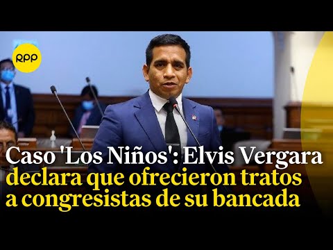 Congresista Elvis Vergara declara que funcionarios de la Fiscalía ofrecieron trato a sus colegas