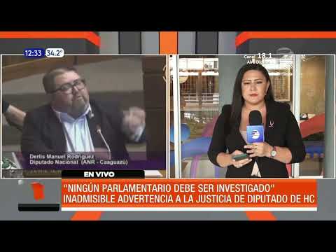 Derlis Rodríguez: 'Ningún parlamentario debe ser investigado
