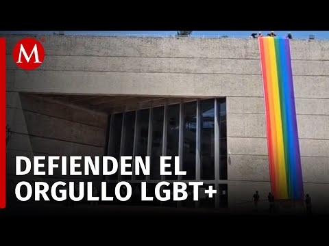 Colocan bandera LGBT+ en edificio del Infonavit tras haber sido destruida