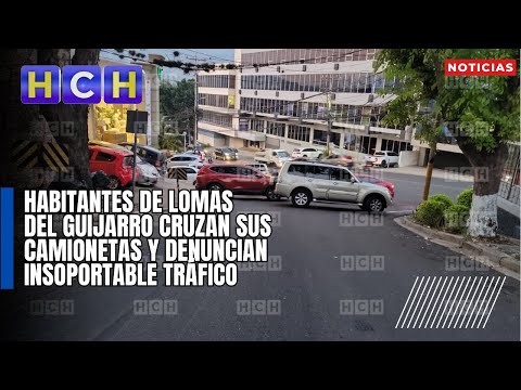 Habitantes de Lomas del Guijarro cruzan sus camionetas y denuncian insoportable tráfico