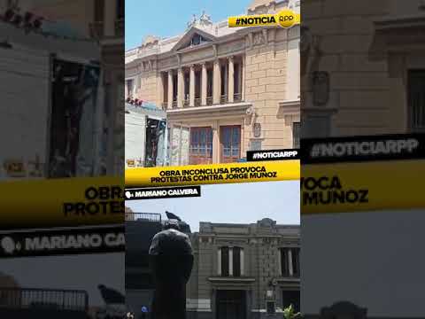 Obra inconclusa provoca protestas contra Jorge Muñoz: artistas exigen aparezca una estatua