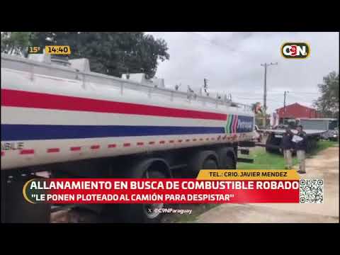 Allanamiento en busca de combustible robado