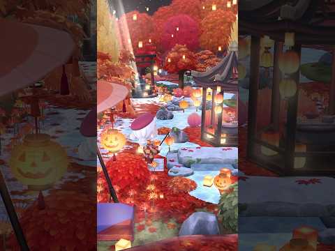 【ポケ森】 和風ハロウィン 【キャンプ場レイアウト】 #acpc #halloween #animalcrossing #ポケ森コンプリート #ポケ森