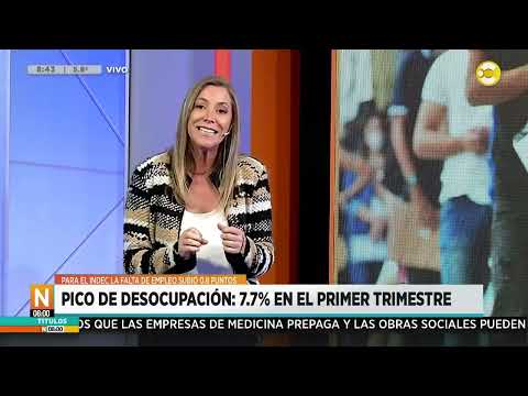 Pico de desocupación: 7,7% en el primer trimestre del 2024 ?N8:00? 25-06-24