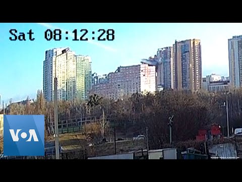 Kyiv Apartment Block Hit by Russian Missile
