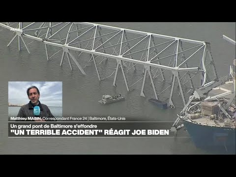 Un important port américain bloqué après l'effondrement d'un pont à Baltimore • FRANCE 24