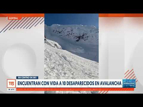 Encuentran con vida a 10 desaparecidos por avalancha en Austria