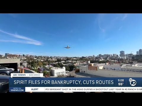 Spirit files for bankruptcy, cuts routes