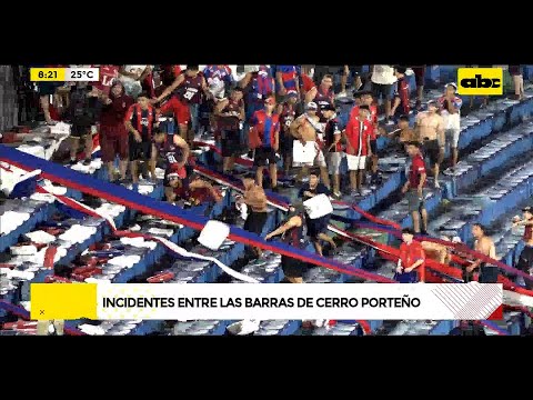 Incidentes entre las barras de Cerro Porteño
