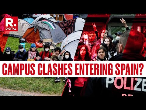 Protestors And Students In Spain Camp Out To Protest In Support Of Palestine | Video