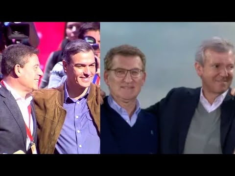 Sánchez, Feijóo y Abascal viajan a Galicia para apoyar a sus candidatos regionales