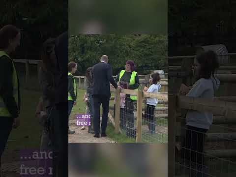 Prince William has a wholesome afternoon at the Woodgate Valley Urban Farm in Birmingham