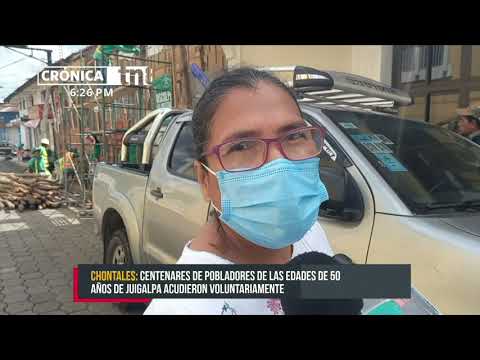 Población se desbordó a vacunación contra el COVID-19 en Chontales - Nicaragua