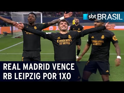 Champions League: Real Madrid vence RB Leipzig por 1x0 | SBT Brasil (13/02/24)
