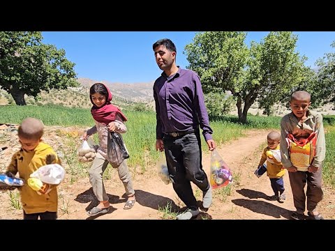 A return after longing, a father's return to the embrace of his family in the mountains