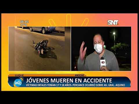 Jóvenes mueren en accidente de motocicleta en Luque
