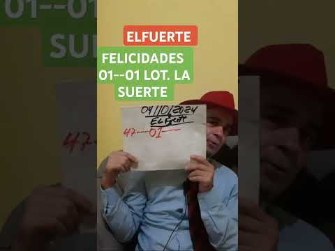 Felicidades para todos mis suscriptores que ganaron con el 01 en la lotería la suerte, bendiciones