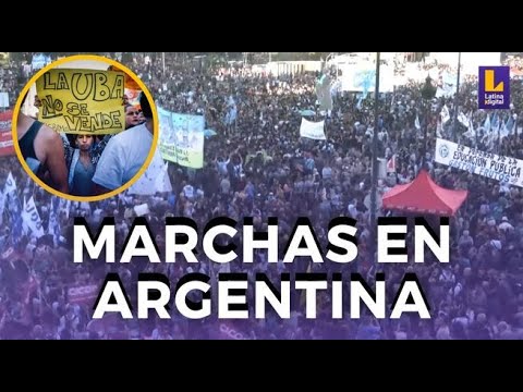 ARGENTINA EN VIVO: UNIVERSITARIOS MARCHAN EN RECHAZO A LAS MEDIDAS DE JAVIER MILEI