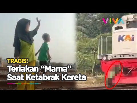 Detik-detik 4 Orang Tertabrak Kereta Hingga Terseret ke Sumedang