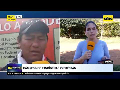 Campesinos e indígenas protestan