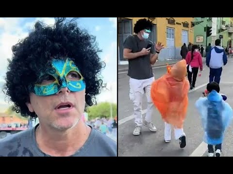 Christian Meier se 'disfrazó' para disfrutar del carnaval de Cajamarca