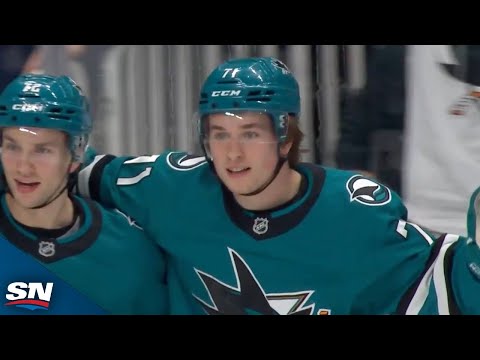 Celebrini Scores To Cap Off Sharks Beautiful Tic-Tac-Toe Passing Play