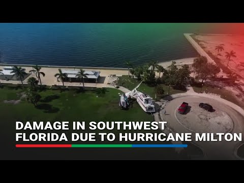 Aerial views show floods, debris and damage to boats and homes across Southwest Florida