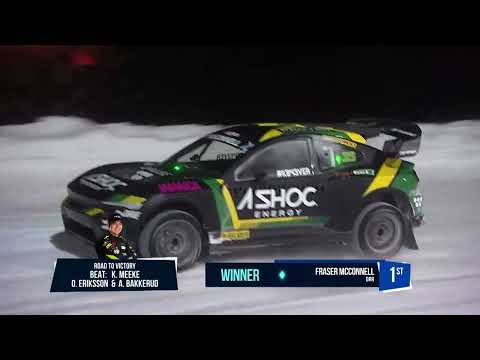 Jamaican driver Fraser McConnell wins Day 1 Nitro Rallycross Final in Quebec, Canada!
