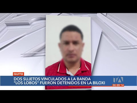 Dos personas vinculadas a la banda Los Lobos fueron capturadas en la Biloxi, sur de Quito
