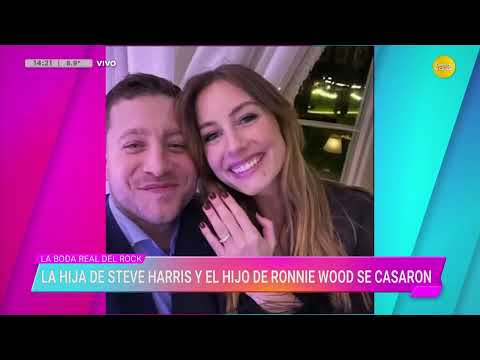 La hija de Steve Harris y el hijo de Ronnie Wood se casaron ?VLC? 08-08-24