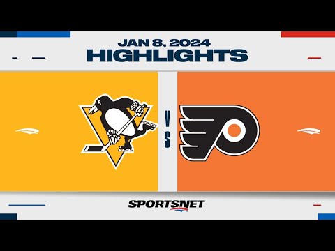 NHL Highlights | Penguins vs. Flyers - January 8, 2024