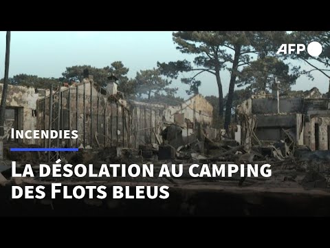 Au camping des Flots bleus, derrière Patrick Chirac encore debout, la désolation | AFP