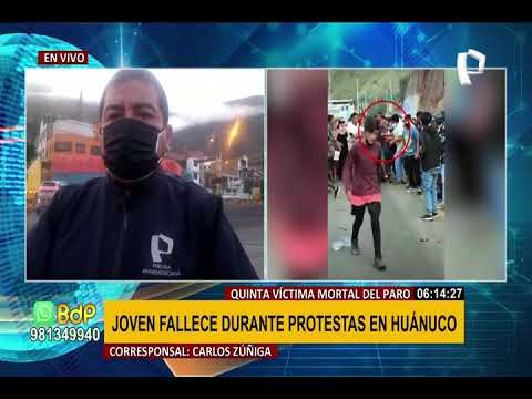 Huánuco: Joven muere en medio de protestas durante el paro de transportistas