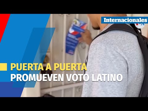 Puerta a puerta promueven voto latino