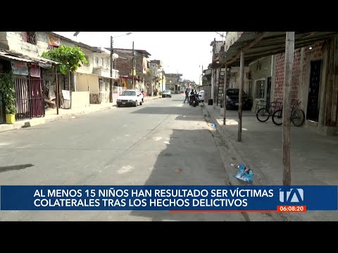 Al menos 15 niños de Guayaquil y Durán han sido víctimas colaterales de hechos delictivos