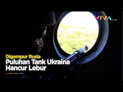 Diintai Militer Rusia, Deretan Ledakan Muncul dari Tank Ukraina