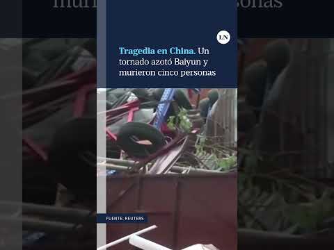 Desastre en China: murieron cinco personas a causa de un tornado en Baiyun