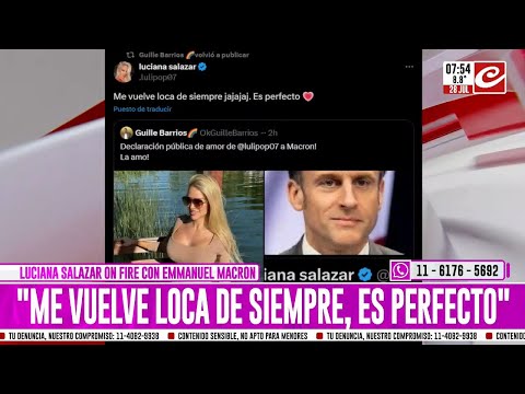 Luciana Salazar piropeó a Emmanuel Macron en la apertura de los Juegos Olímpicos: “Me vuelve loca”