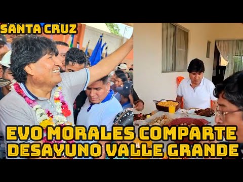 EVO MORALES LLEGO HASTA VALLE GRANDE EN SANTA CRUZ PARA EL TALLER DEE FORMACIÓN POLITICA..